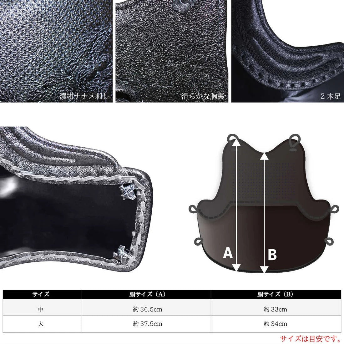 【西日本武道具】正(MASA)白印 翼飾り濃紺ナナメ刺 強化樹脂 胴