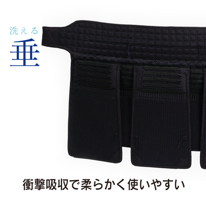 【武扇】  丸ごと洗える『應技』格子刺 垂単品