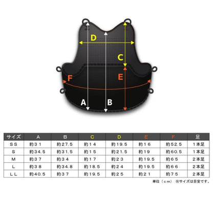 【西日本武道具】頂(黒) 6mm具の目刺 胴単品