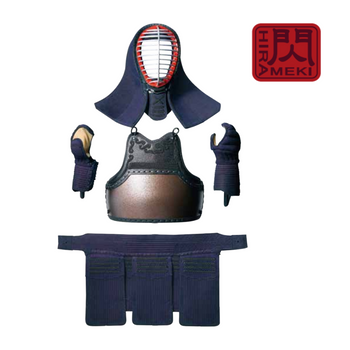 【松勘】少年用 閃RED 8㎜具の目刺 防具セット
