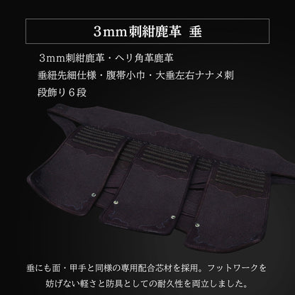 『A-1α MARK-X』 3mm紺革 剣道防具セット