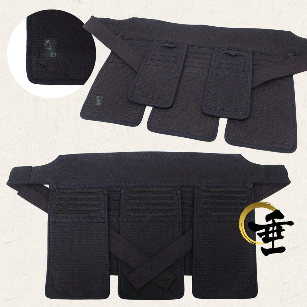 【西日本武道具】黒無幻  実戦織刺 防具一式（中学・高校・一般）特大あり