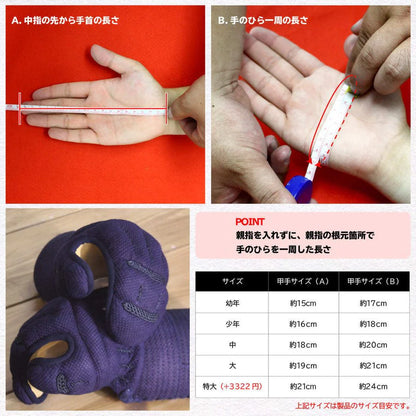 10000円均一セール【西日本武道具】頂(黒) 6mm刺 甲手単品 (幼年-一般)